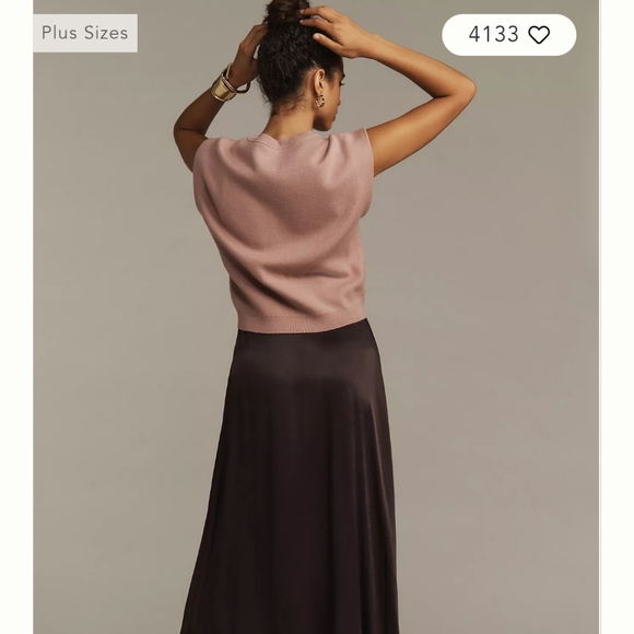 The Gemini Twofer Sweater + Dress Set: Cap-Sleeve Edition Taupe NWT - Picture 3 of 3